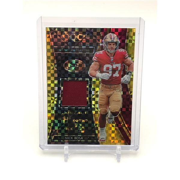 2019 PANINI SELECT FOOTBALL NICK BOSA DRAFT SELECTION PATCH TRADING CARD 10/10