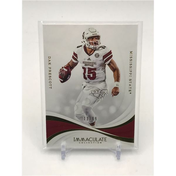 2020 PANINI IMMACULATE COLLECTION COLLEGIATE DAK PRESCOTT TRADING CARD 11/99
