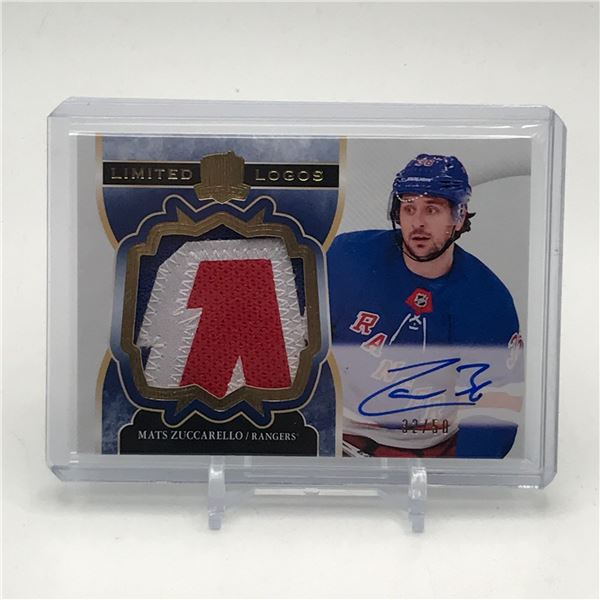 2017-18 THE CUP HOCKEY MATS ZUCCARELLO SIGNED GAME USED PATCH TRADING CARD 32/50