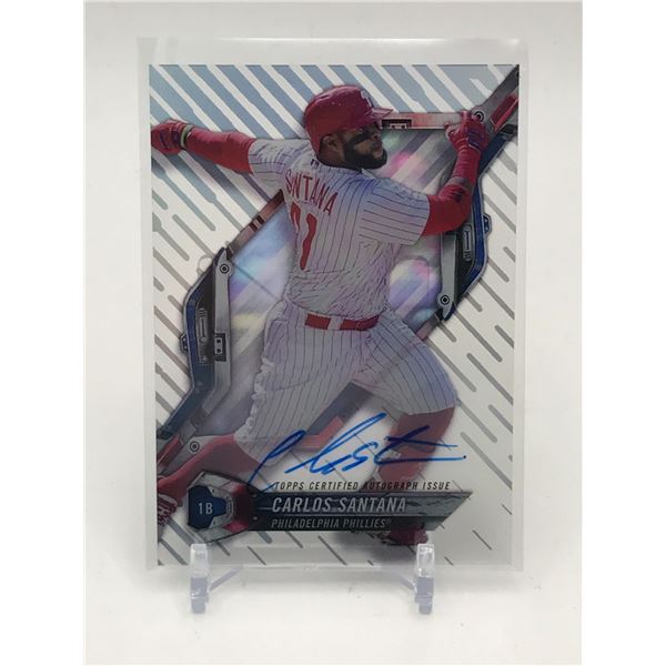 TOPPS CARLOS SANTANA SIGNED TRADING CARD