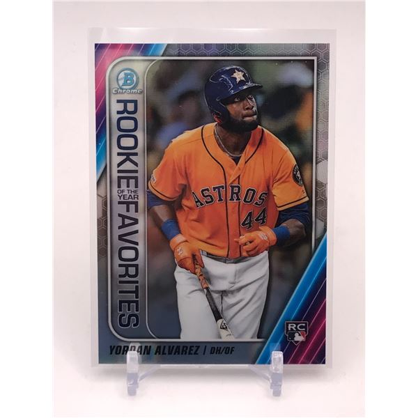 2020 PANINI ROOKIE OF THE YEAR FAVORTIES YORDAN ALVAREZ ROOKIE TRADING CARD