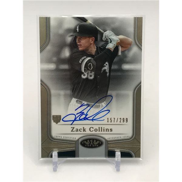 2020 TOPPS ZACK COLLINS SIGNED ROOKIE TRADING CARD 157/299