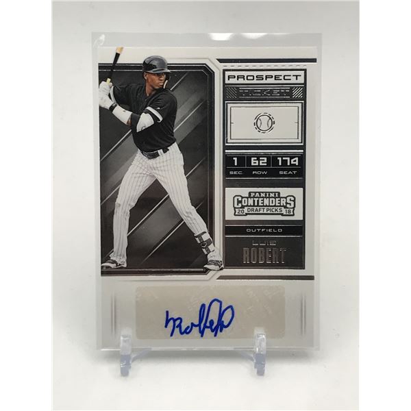 2018 PANINI CONTENDERS DRAFT PICKS BASEBALL LUIS ROBERT SIGNED TICKET TRADING CARD