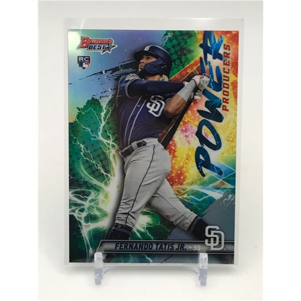 2019 TOPPS BOWMAN'S BEST FERNANDO TATIS JR POWER PRODUCES ROOKIE BASEBALL TRADING CARD