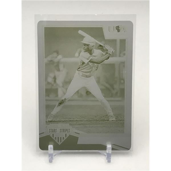 2019 BASEBALL USA STARS AND STRIPES CJ ABRAMS PRINTING PLATE 1/1