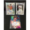 Image 1 : LOT OF 3 SIGNED BASEBALL TRADING CARDS