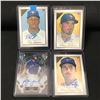 Image 1 : LOT OF 4 SIGNED BASEBALL TRADING CARDS