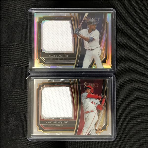 LOT OF 2 2020 PANINI SELECT BASEBALL ROOKIE PATCH TRADING CARDS