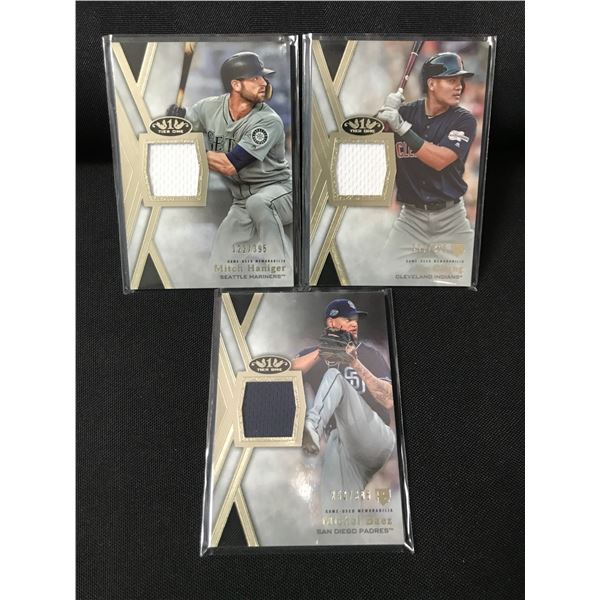 LOT OF 3 TIER ONE PATCH BASEBALL TRADING CARDS /395