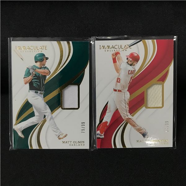 LOT OF 2 2019 PANINI IMMACULATE COLLECTION PATCH TRADING CARDS /99