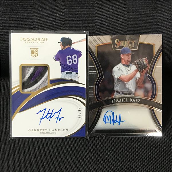 LOT OF 2 PANINI SIGNED BASEBALL CARDS - INCLUDING ROOKIE 26/99
