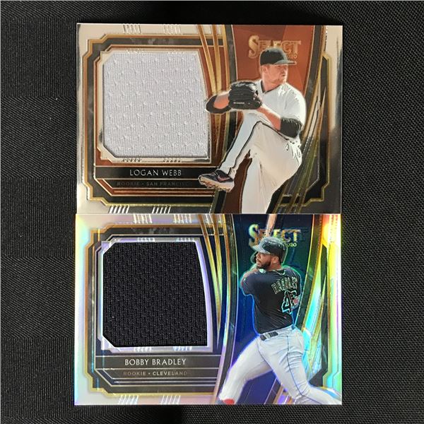 LOT OF 2 2020 PANINI SELECT BASEBALL PATCH TRADING CARD - ONE 013/250