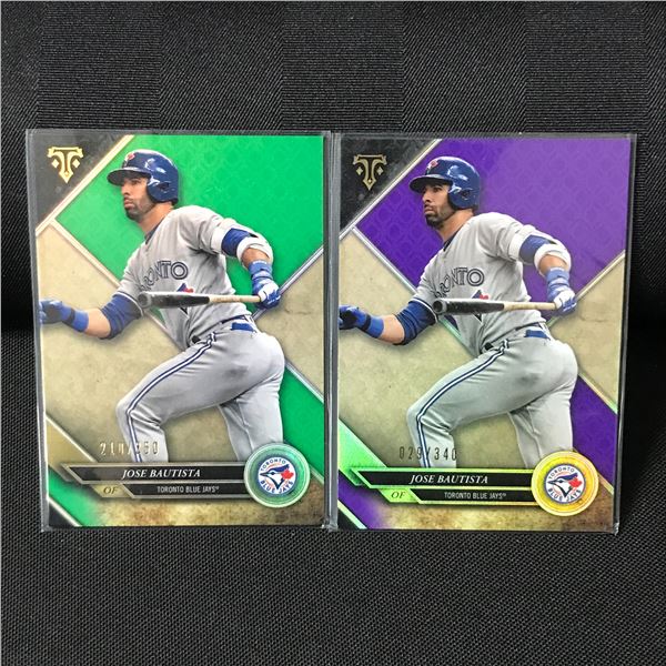 LOT OF 2 2017 TOPPS BASEBALL TRADING CARDS - 210/250 & 029/340