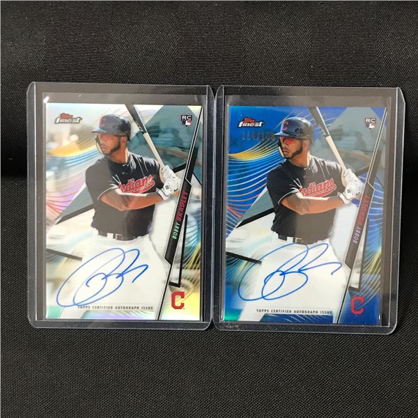 LOT OF 2 2020 TOPPS BOBBY BRADLEY SIGNED ROOKIE TRADING CARDS