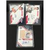 Image 1 : LOT OF 3 SIGNED BASEBALL TRADING CARDS