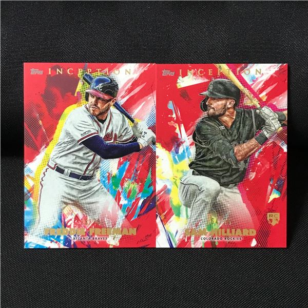 LOT OF 2 TOPPS INCEPTION ROOKIE TRADING CARDS - /150