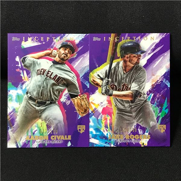 LOT OF 2 TOPPS INCEPTION ROOKIE TRADING CARDS - /150
