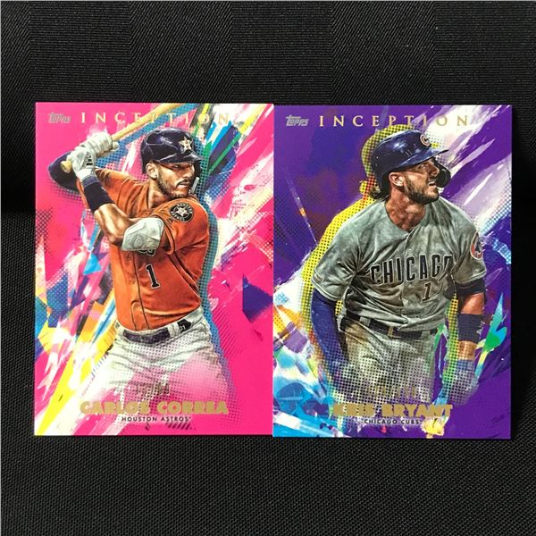 LOT OF 2 TOPPS INCEPTION TRADING CARDS - /150