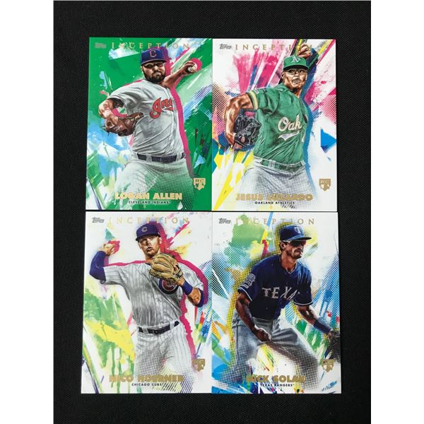 LOT OF 4 TOPPS INCEPTION ROOKIE TRADING CARDS