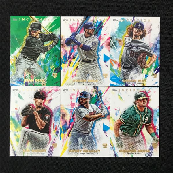 LOT OF 6 TOPPS INCEPTION ROOKIE TRADING CARDS