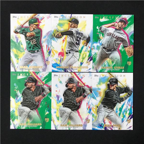 LOT OF 6 TOPPS INCEPTION ROOKIE TRADING CARDS
