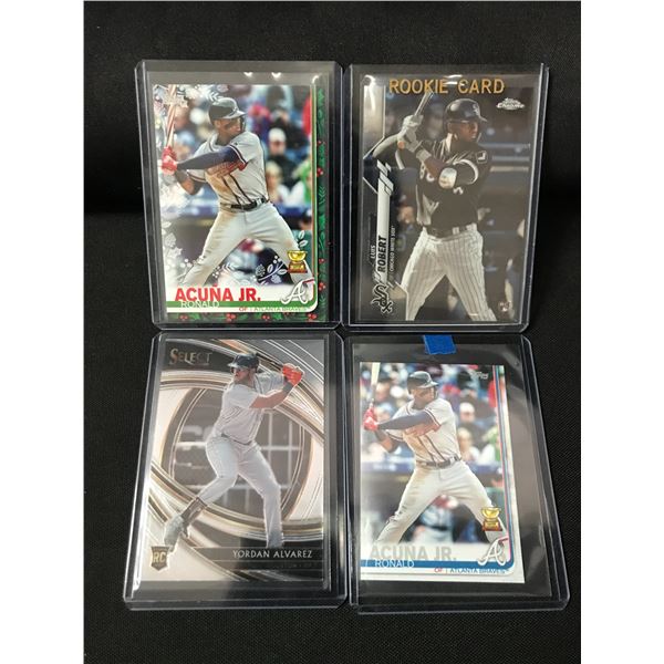 LOT OF 4 BASEBALL TRADING CARDS