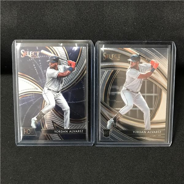 LOT OF 2 SELECT 2020 YORDAN ALVAREZ BASEBALL TRADING CARDS