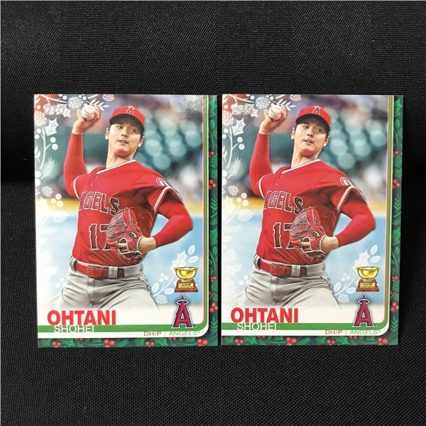 LOT OF 2 TOPPS SHOHEI OHTANI BASEBALL TRADING CARDS