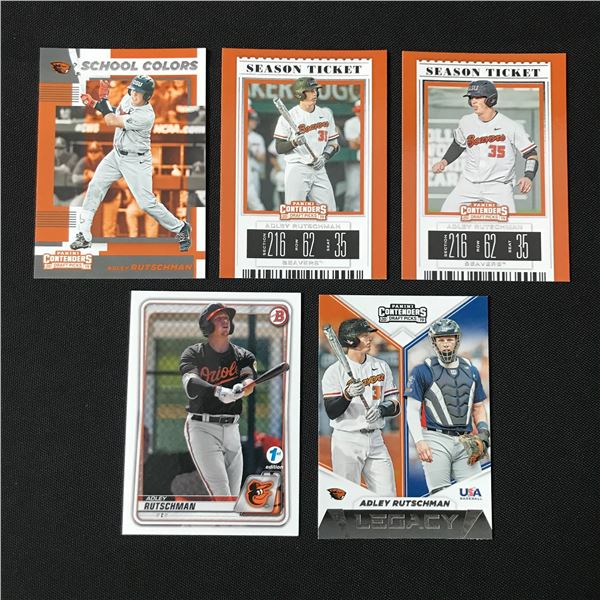 LOT OF 5 BASEBALL TRADING CARDS