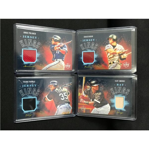 LOT OF 4 PANINI 2020 DIAMOND KINGS BASEBALL PATCH TRADING CARDS