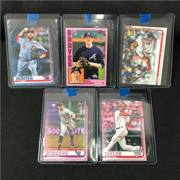 LOT OF 5 BASEBALL TRADING CARDS