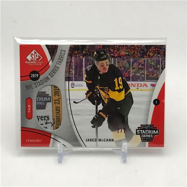 2019-20 UPPER DECK SP GAME USED HOCKEY JARED MCCANN PATCH TRADING CARD 1/2