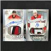 Image 1 : LOT OF 2 UPPER DECK THE CUP HOCKEY SIGNED PATCH ROOKIE TRADING CARDS /249