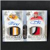 Image 1 : LOT OF 2 2017-18 UPPER DECK THE CUP HOCKEY  SIGNED PATCH ROOKIE TRADING CARDS