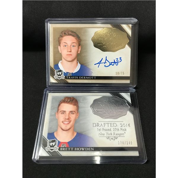 LOT OF 2 UPPER DECK CUP HOCKEY TRADING CARDS - INCLUDING 1 SIGNED