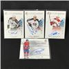 Image 1 : LOT OF 4 SIGNED HOCKEY TRADING CARDS