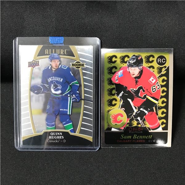 LOT OF 2 HOCKEY TRADING CARDS INCLUDING SAM BENNETT ROOKIE