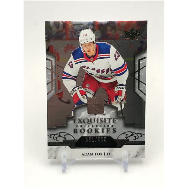 2019-20 UPPER DECK EXQUISITE COLLECTION ADAM FOX ROOKIE TRADING CARD 061/399