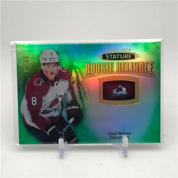 2019-20 UPPER DECK STATURE HOCKEY ROOKIE RELIANCE CALE MAKAR TRADING CARD