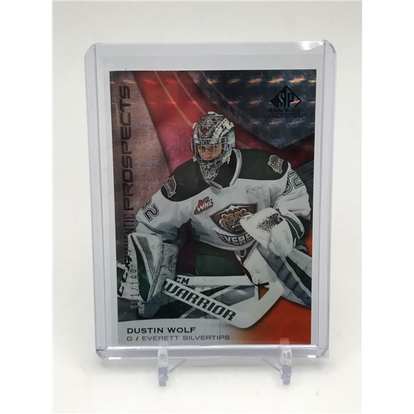 2019-20 UPPER DECK CHL SPGU HOCKEY DUSTIN WOLF TRADING CARD 101/199