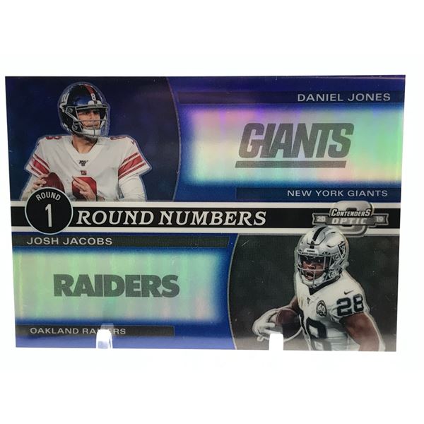 2019 PANINI CONTENDERS OPTIC FOOTBALL DANIEL JONES / JOSH JACOBS TRADING CARD