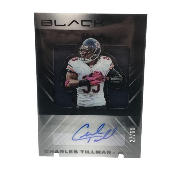 2020 PANINI BLACK FOOTBALL CHARLES TILLMAN SIGNED TRADING CARD 27/50
