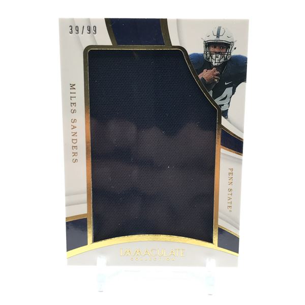 2019 PANINI IMMACULATE COLLECTION COLLEGIATE MILES SANDERS PATCH CARD 39/99