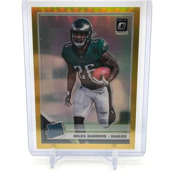 2019 PANINI DONRUSS OPTIC FOOTBALL MILES SANDERS RATED ROOKIE TRADING CARD