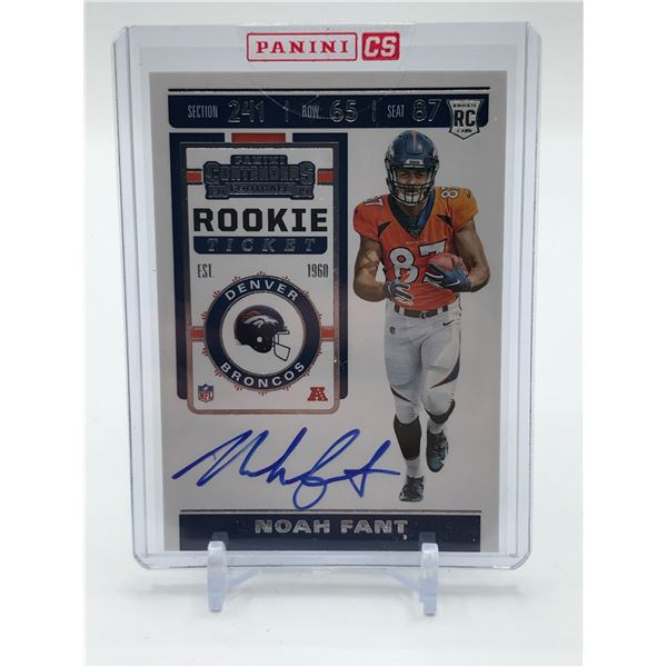 2019 PANINI CONTENDERS FOOTBALL NOAH FANT SIGNED ROOKIE TICKET TRADING CARD