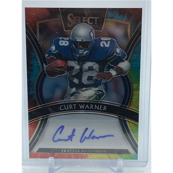 2019 PANINI SELECT FOOTBALL CURT WARNER SIGNED TRADING CARD 16/25