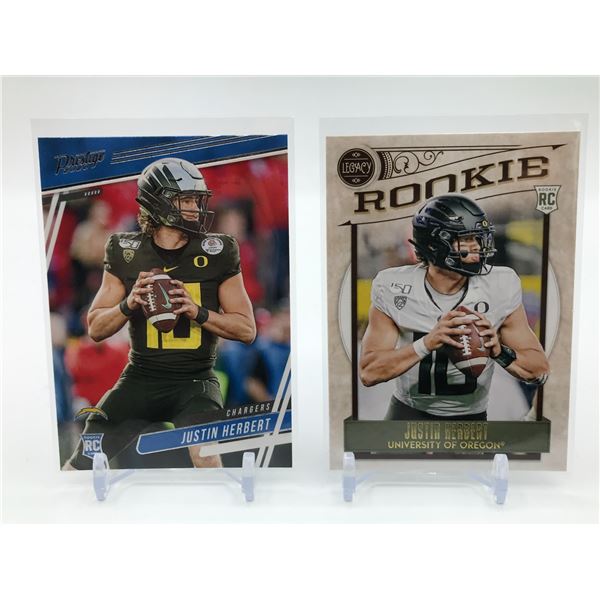 LOT OF 2 JUSTI HERBERT ROOKIE TRADING CARDS