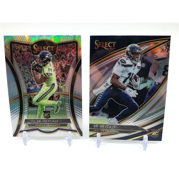 LOT OF 2 2019 PANINI SELECT FOOTBALL D.K METCALF ROOKIE TRADING CARDS