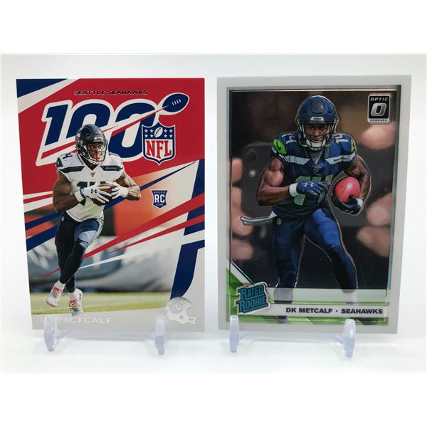 LOT OF 2 2019 PANINI DK METCALF ROOKIE TRADING CARDS