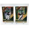 Image 1 : LOT OF 2 2020 PANINI GOLD STANDARD FOOTBALL JETS TRADING CARDS - 7075 & 50/99